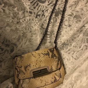 Vintage Coach snakeskin with chain strap
